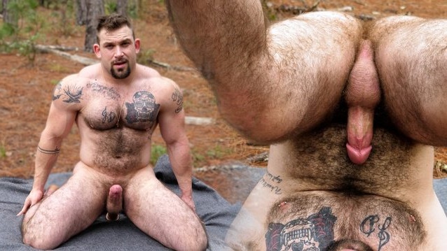 Jack Dildo and Jerk Off in the Woods
