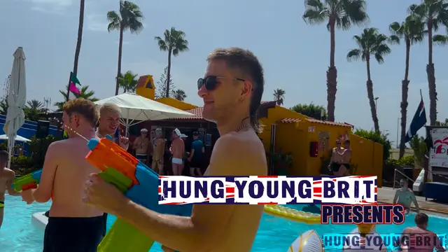 Twisted Twinks creampie @HYB Pool Party group fucked by entire complex @Fetish event (Bareback)