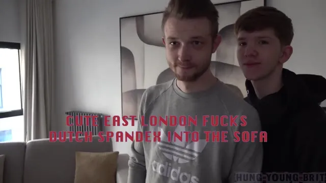 CUTE EAST LONDON FUCKS DUTCH SPANDEX INTO THE SOFA (Bareback)