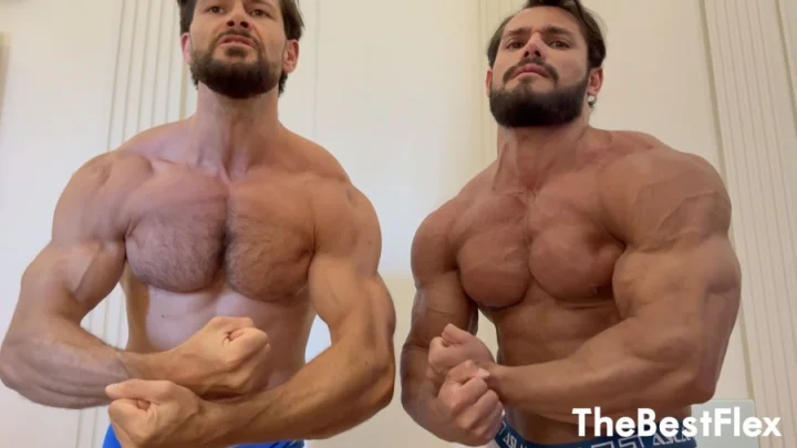 TheBestFlex – Spectacular – Ultimate Muscle Duo Pec Show with Airon and The Beast