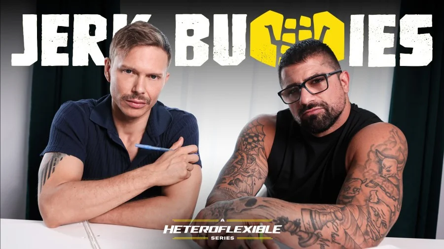AdultTime – JerkBuddies – Ryan Bones & Ethan Chase – Don’t Worry Dude, She’ll Never Catch Us!